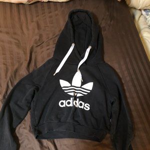 ADIDAS black crop hoodie